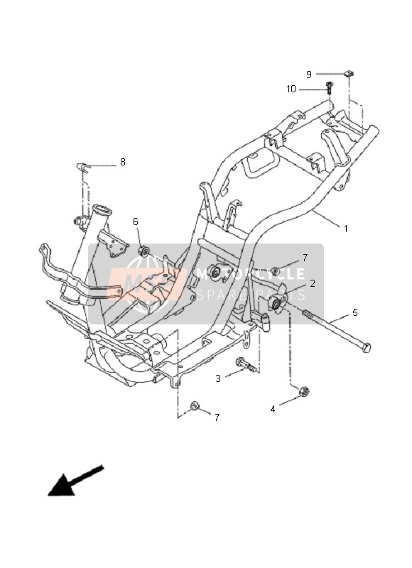 Yamaha CW50L 2011 Cadre pour un 2011 Yamaha CW50L